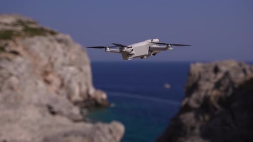 Flying Drone near the Sea 02