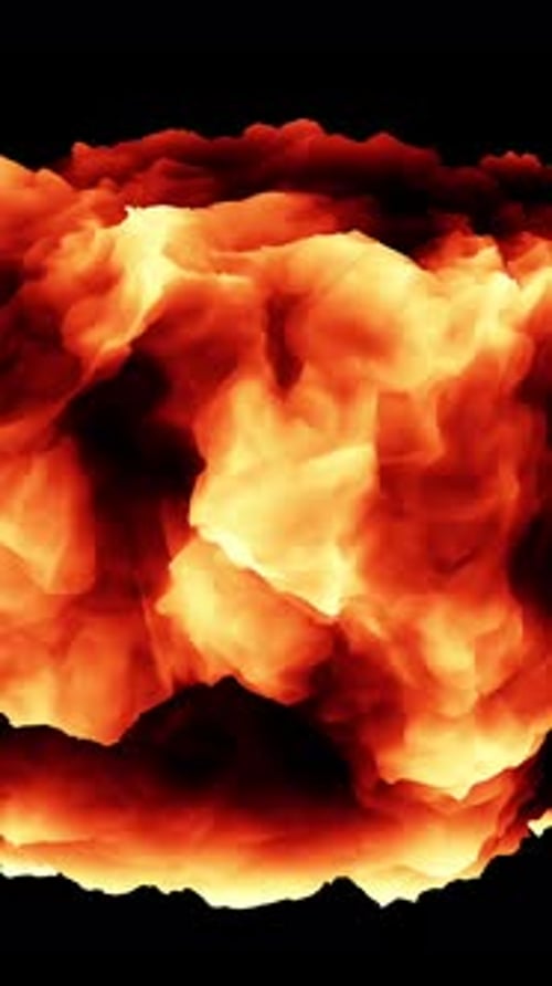 Dynamic Abstract Fiery Liquid Flow Background Animation