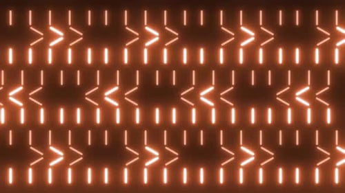 Dynamic orange arrows pulsing in a seamless rhythmic pattern