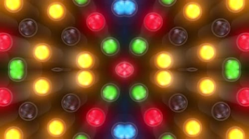 4 K Colored Flashing Lights Loop