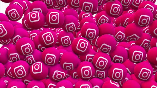 Instagram Social Media-Logos, Bildschirmfüllung, Animationshintergrund