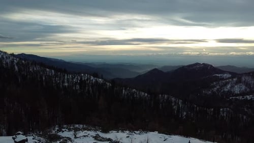 Stunning Aerial Views From Sunset Rock, A Popular Hiking Destination In Sequoia National Park.