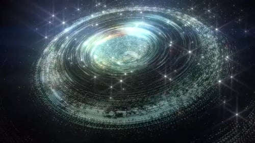 4k riesiger, sich drehender Bewegungshintergrund von Galaxien