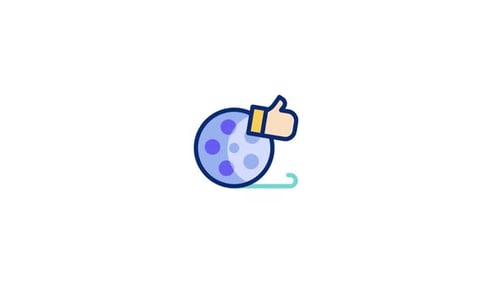 Icono animado de recomendación