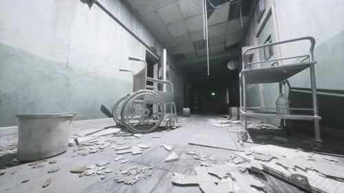 Hospital Ruins in an Abandoned Building