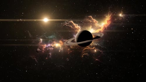 Planet Saturn mit Ringen