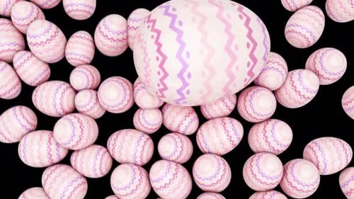 Animated Falling Easter Eggs Transition with Patterns