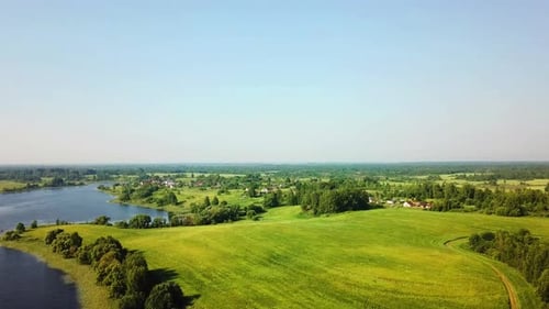 Beautiful Summer Landscape Of Ostrovlyanskoe Lake