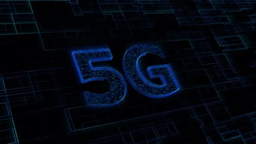 5G text animation 4k. Vd 709