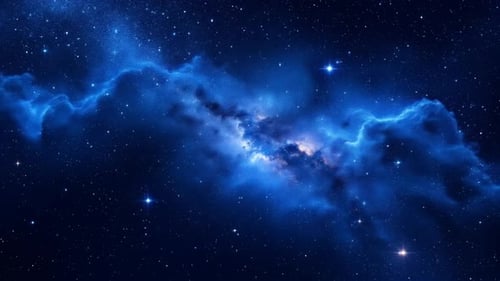 Night Sky Filled With Stars Blue Background 2