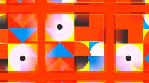 Colorful Abstract Geometric Pattern Background Loop