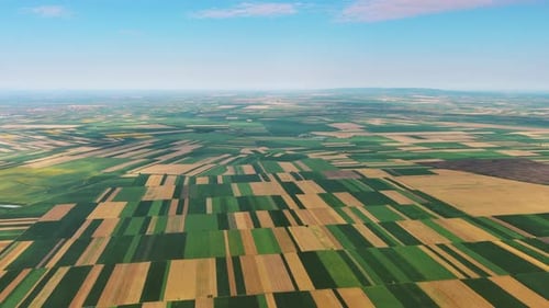 Aerial View of Agriculture Fields