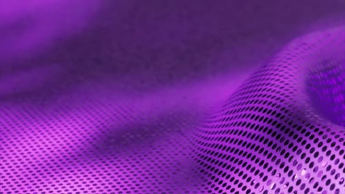 Tissu luxueux à paillettes violettes qui coule gracieusement et génère des vagues élégantes grâce à Dynamic