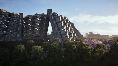 La arquitectura urbana moderna destaca el diseño en un paisaje urbano vibrante