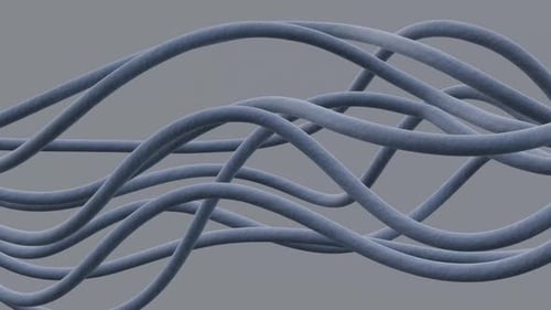 Abstract Fluid Wires Intertwining Loop Animation