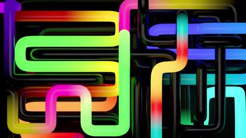 Organisches Neon-Flussmuster-Design 2