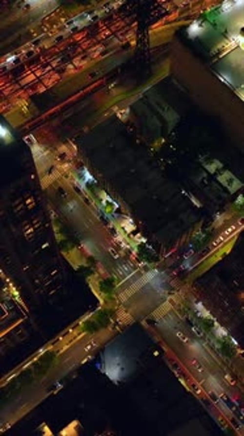 Lively streets of never sleeping New York, USA. Numerous cars riding along the city streets