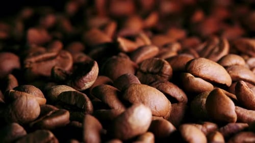 Roasted Coffee Beans Filling the Frame