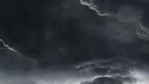Ominous, Dark Storm Clouds Swirling Slowly
