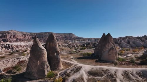Cappadocia Fairytale Landscape in Turkey Aerial View