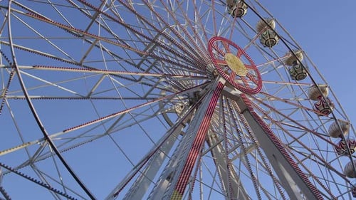 Beautiful Ferris Wheel Swing At Amusement Park 3