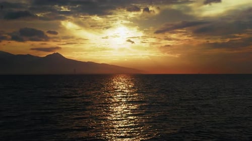 The Sea And The Sunset Light 1