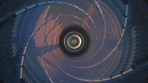 Spaceship or Science Lab Animation Seamless Loop SciFi Corridor 3D Render