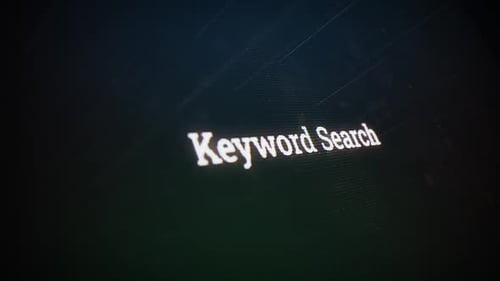 Keyword Search On Digital Screen Message On Computer Screens