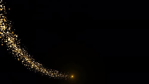 Shining Golden Particle Trail Animated Effect