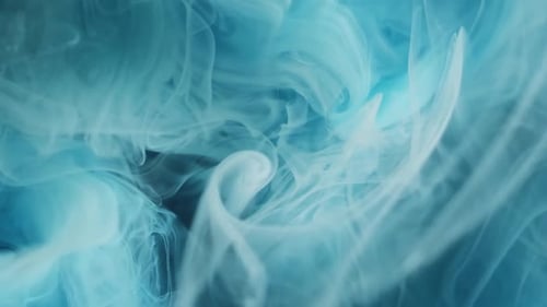 Cyan Abstract Fluid Motion