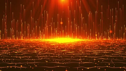 Golden Digital Technology Background Loop V2