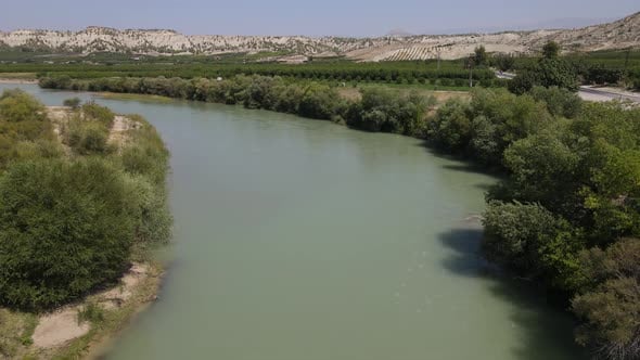 Aerial Riverside Habitat, Nature Stock Footage ft. river & waterway ...