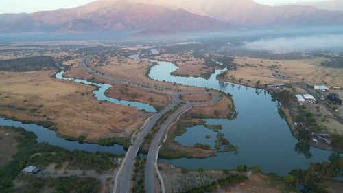 Laguna Caren, fishing place located in Santiago, country of Chile