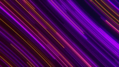 Stylish Purple and Gold Neon Light Beams Abstract Gaming Background
