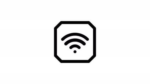 microchip line icon animation