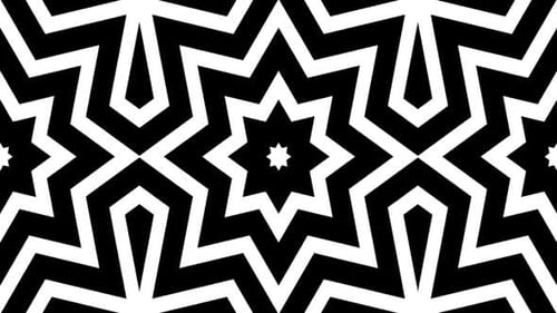 Kaleidoscope Collection: Luma matte transition of three expanding and merging concentric star elemen