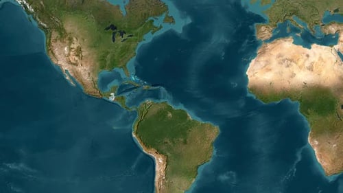 Guatemala Flag Reveal on 3D Earth Map