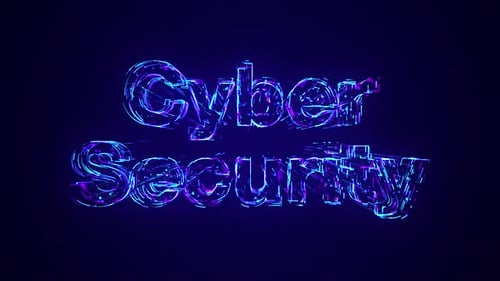 Texto de segurança cibernética sendo construído usando linhas