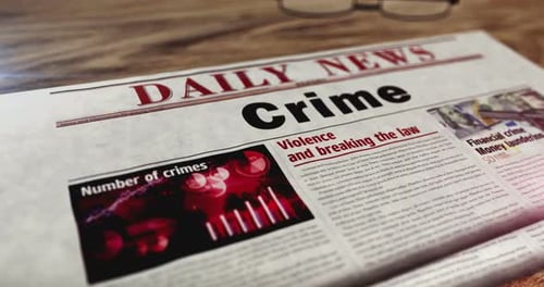 Crime Daily News Report with Animated Data and Statistics