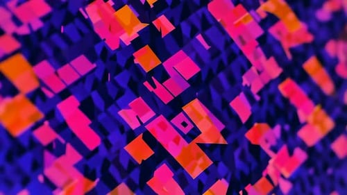 Neon Low Poly Geometrischer abstrakter Hintergrund