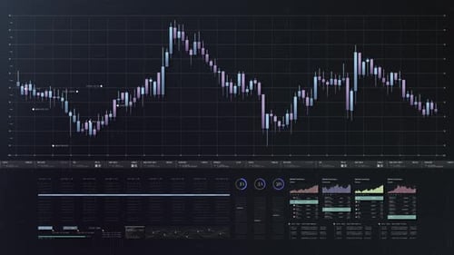 Futuristic Stock Market Data Screen