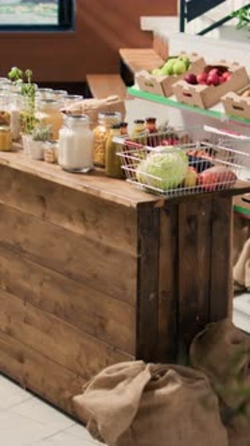 Produce Display in a Grocery Store
