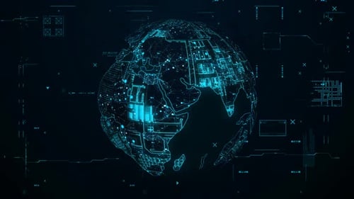 Hologramm Earth Hud animiert