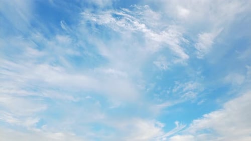 Billowing Clouds and Blue Sky Time-Lapse