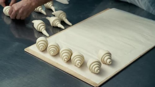 Croissants Ready to Be Baked