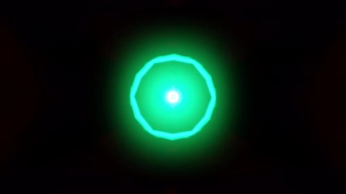 Emerald Mandala Kaleidoscope VJ Loop with Glowing Cores and Pulsing Depth