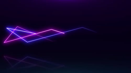 Abstract light laser neon data technology on black background.