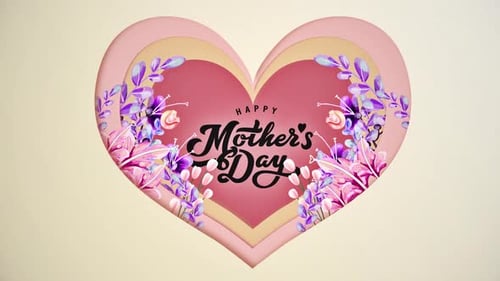 Happy Mother's Day Floral Heart Opener
