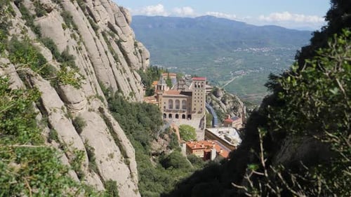 Montserrat Abbey View from Saint Michael's Cross Viewpoint