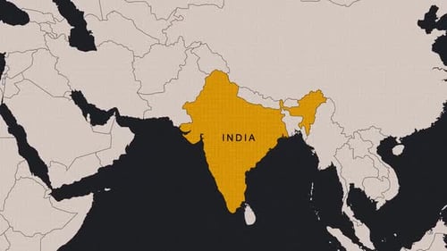 World Map Country Highlight Zoom Animation